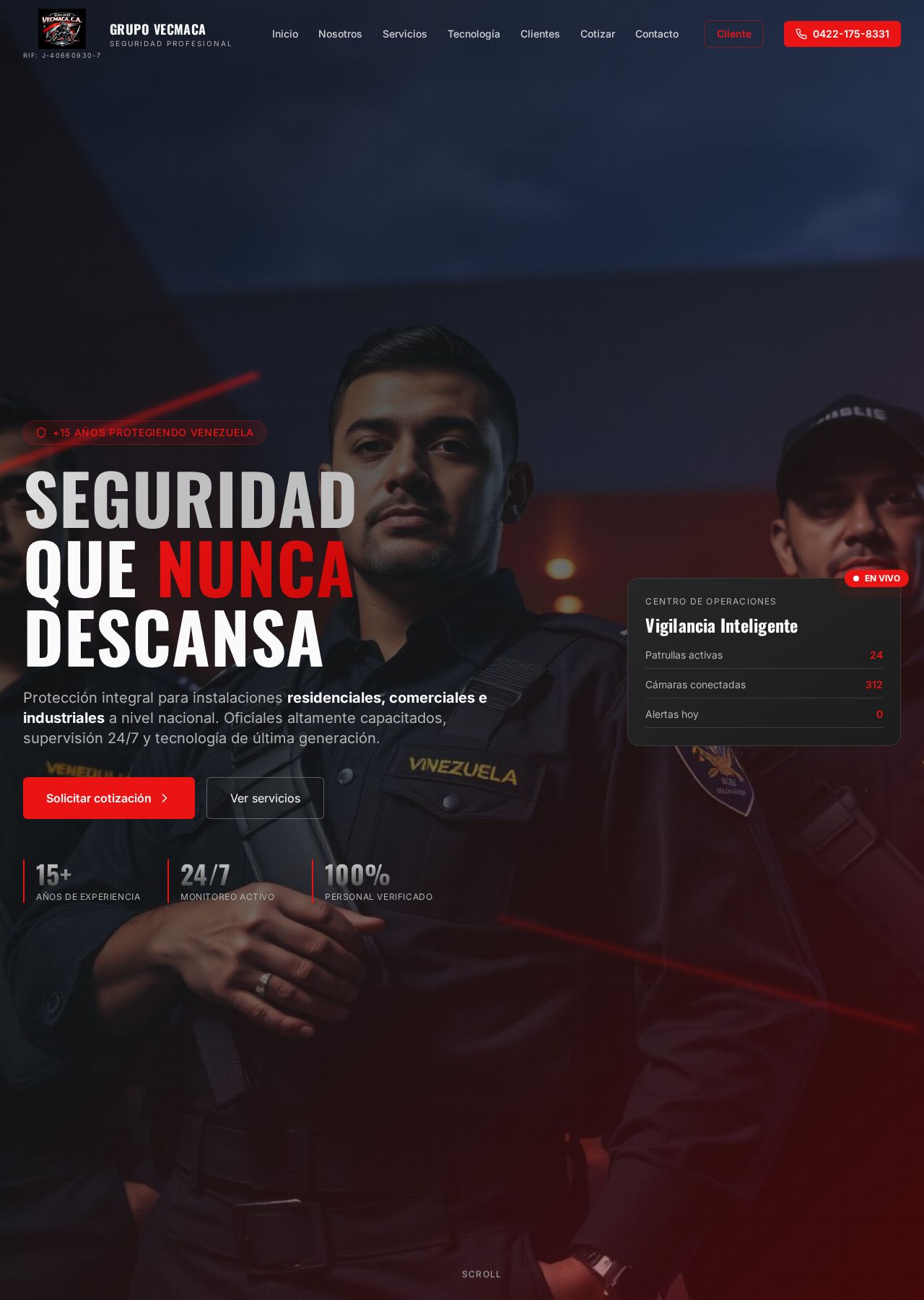 Website of Grupo Vecmaca